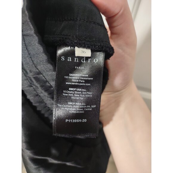 Sandro Jeanne Side Stripe Track Pants Trousers Sz EU 36 US 4 - Picture 6 of 7